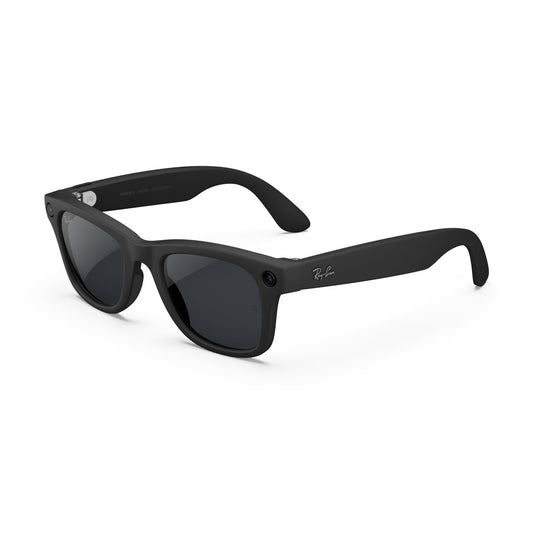Ray-Ban Meta Gen 2 Wayfarer smart glasses, 3K camera, audio, longer battery, grey lenses.