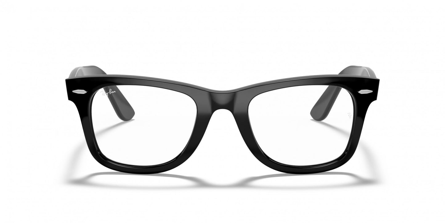 Ray-Ban Unisex RX4340V Wayfarer Ease Square Prescription Eyewear Frames, Black/Demo Lens, 50 mm