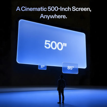 XREAL 1S AR glasses with 500" virtual screen, 3DoF, 52° FOV, supports USB-C devices like iPhone & handhelds.