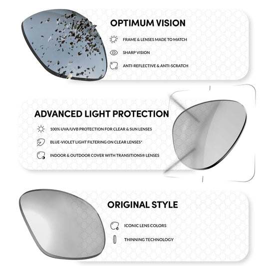 Gucci GG1138O square designer eyeglasses, stylish luxury frame with kit.