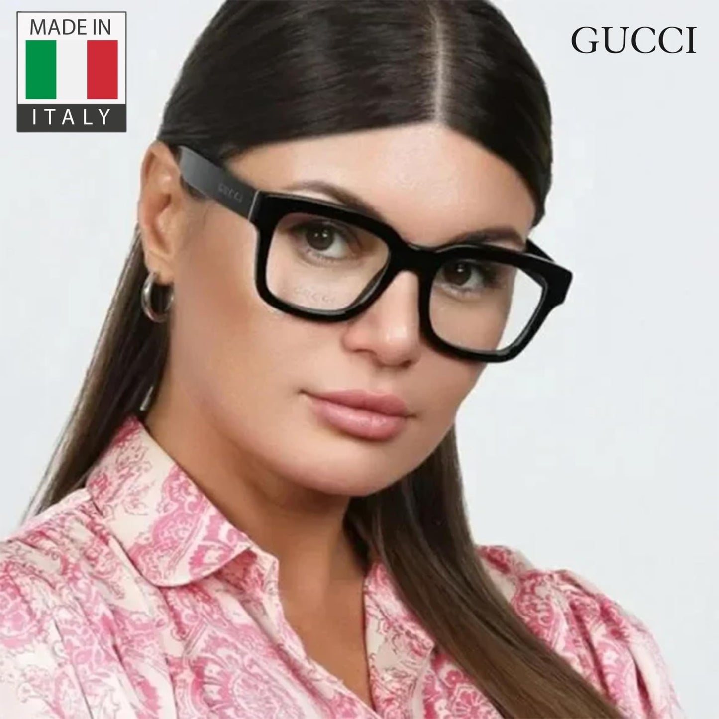 Gucci GG1138O Square Designer Eyeglasses Black Luxury Frame with AR Coating Prescription Ready