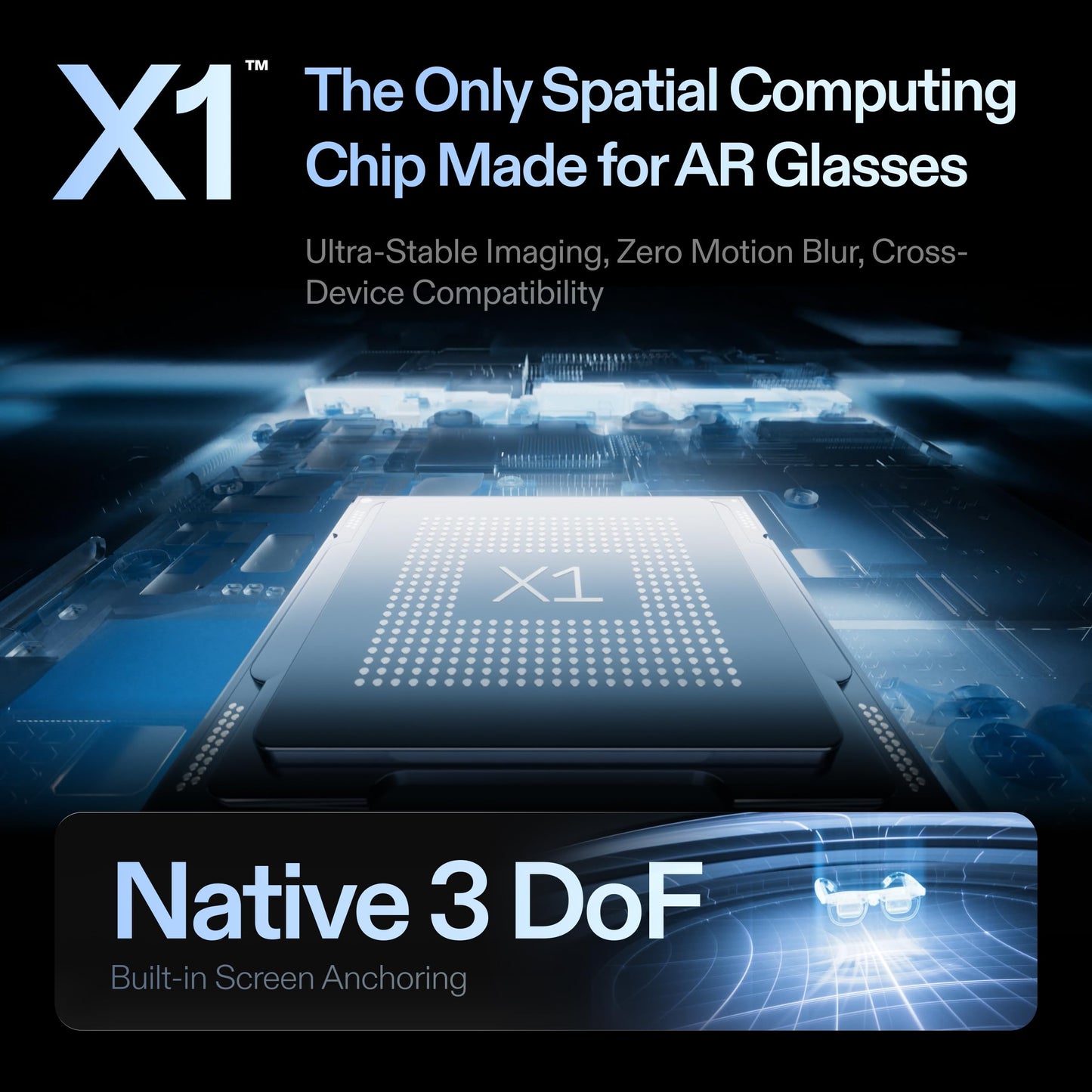 XREAL One Pro AR Smart Glasses, 171" Display, 120Hz, 3DoF Tracking, Wide 57° FOV, Multi-Device Compatible