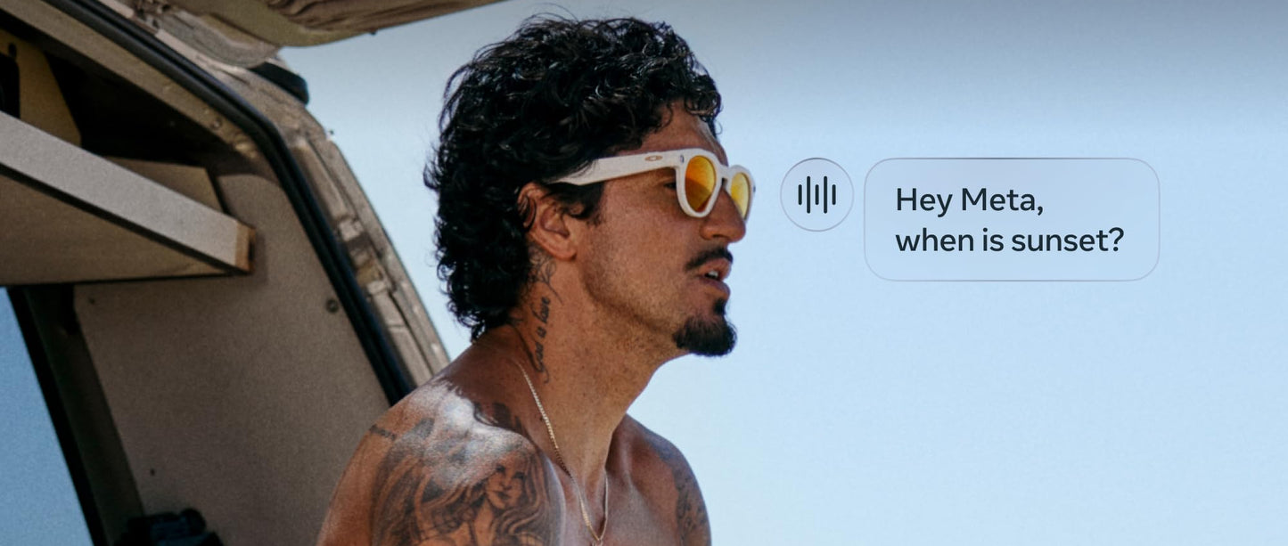 Oakley Meta HSTN Smart Glasses – 12MP Camera, 3K Video, Meta AI, 8h Battery, Prizm Lenses