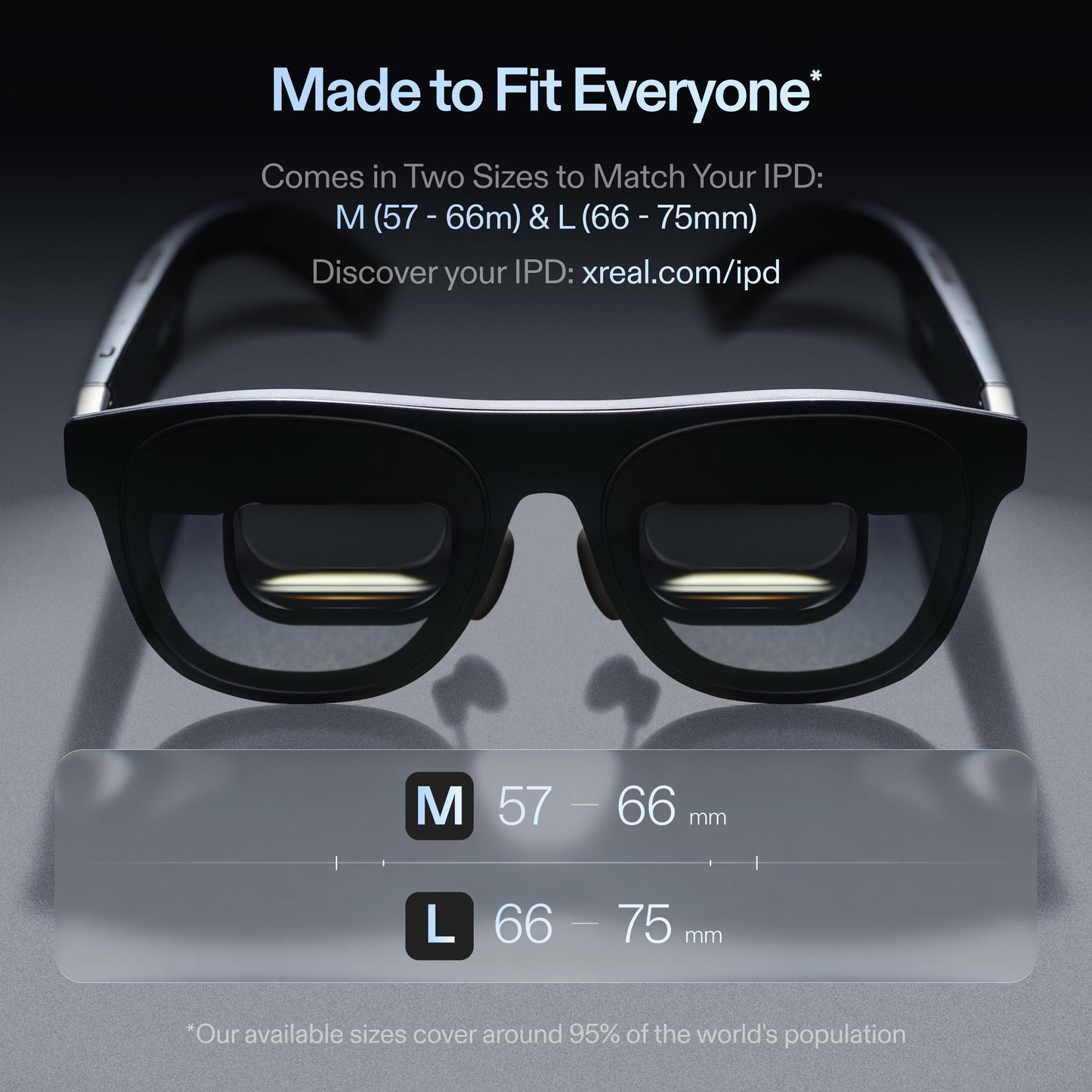 XREAL One Pro AR Glasses (M) – 171" Display, 120Hz, 57° FOV, 3DoF/6DoF Spatial Tracking, USB-C